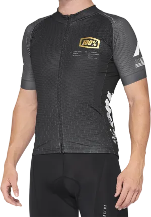 100% Exceeda Jersey - Short-Sleeve - Black/Charcoal - XL 40051-00003