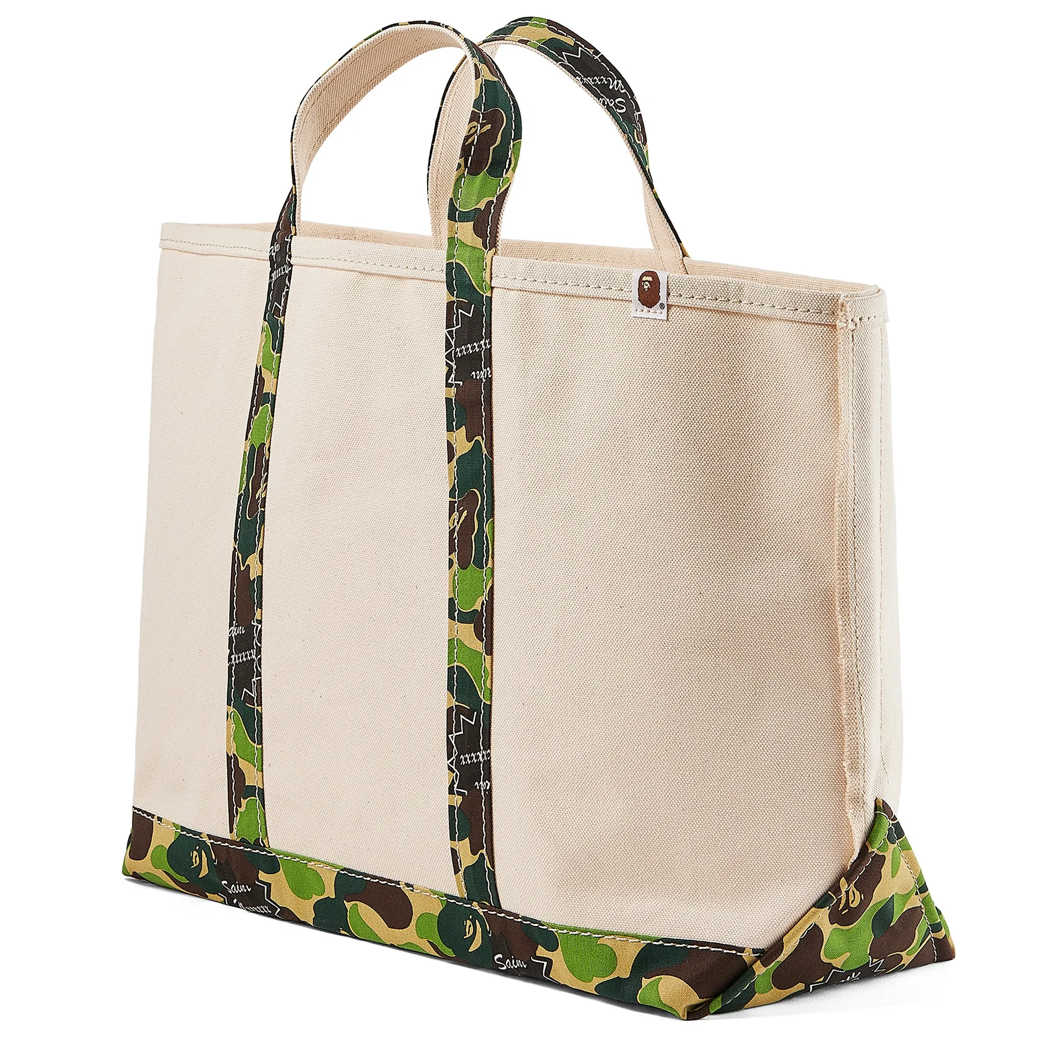 A BATHING APE® AP_TOTE BAG/LARGE / WHITE CAMO