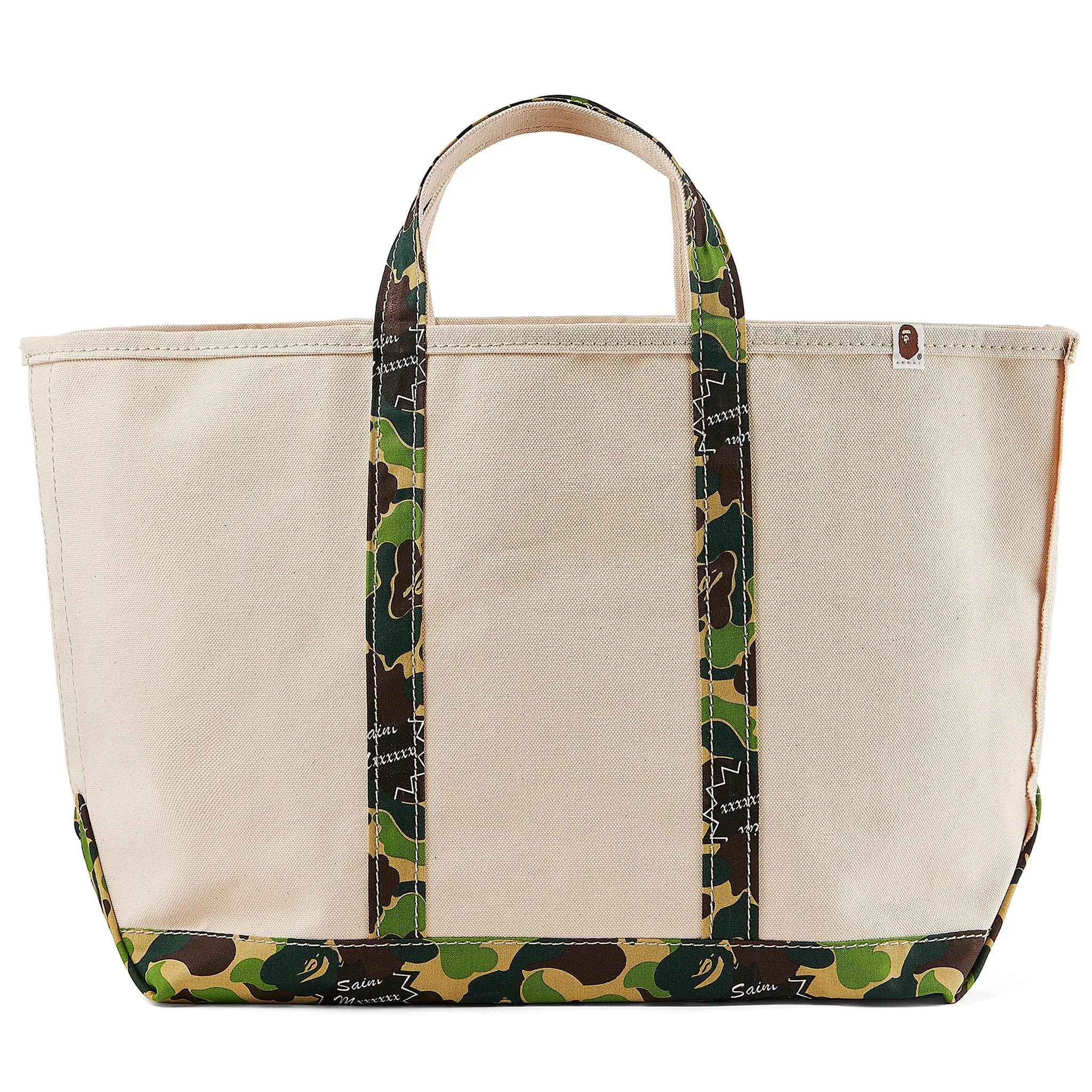 A BATHING APE® AP_TOTE BAG/LARGE / WHITE CAMO