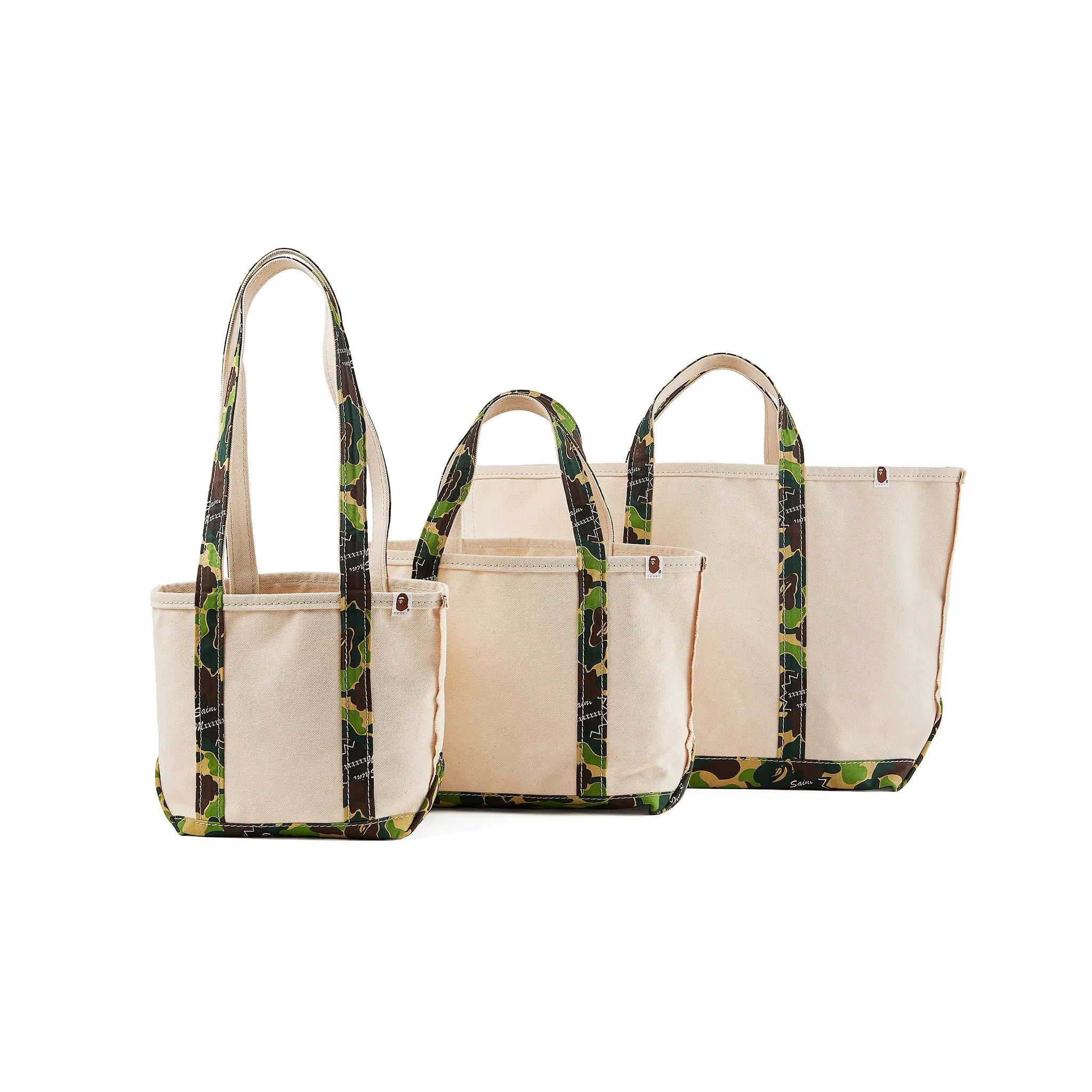 A BATHING APE® AP_TOTE BAG/LARGE / WHITE CAMO