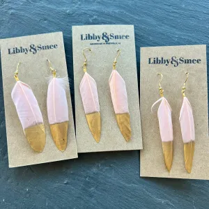 As-Is 4 Blush Feather Earrings - CLEARANCE