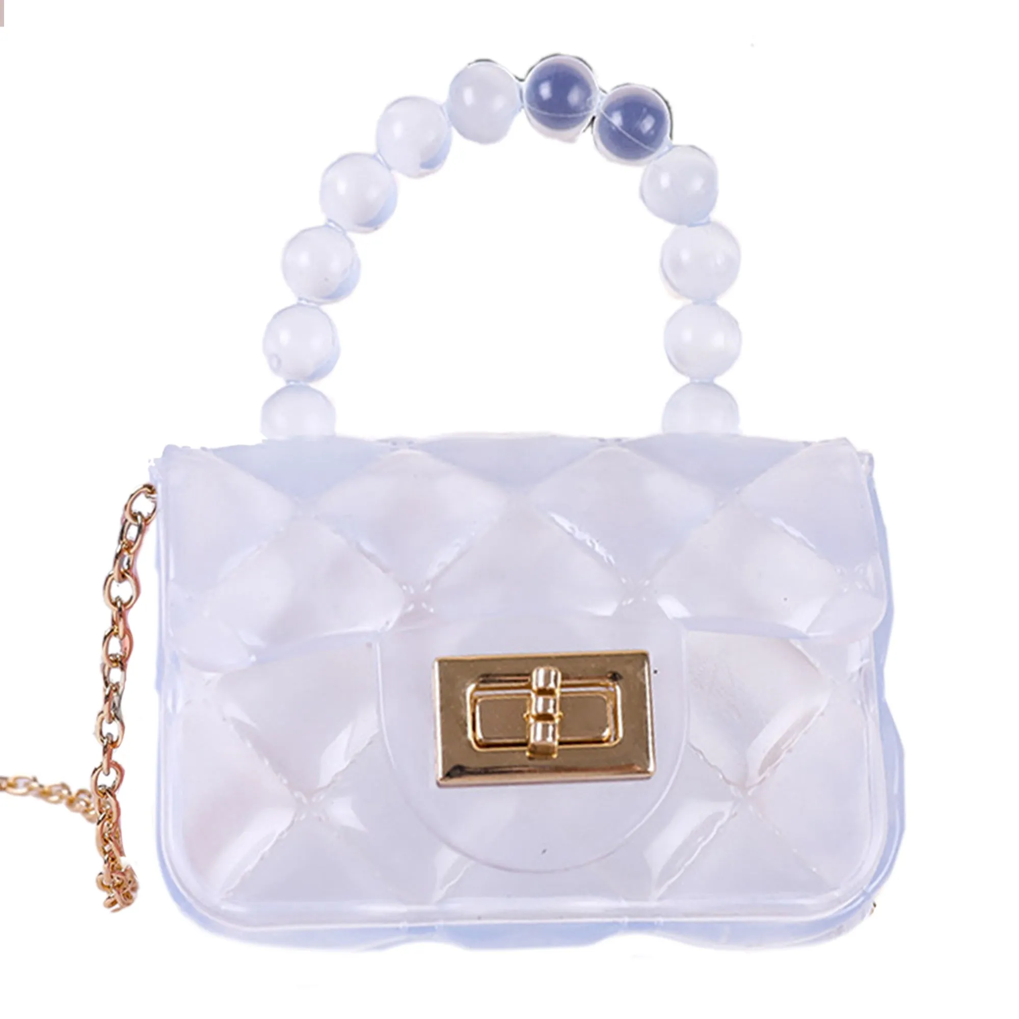 Babymoon Kids Jelly Sling Purse Fashion Handbag (10x13x5 CM) – White