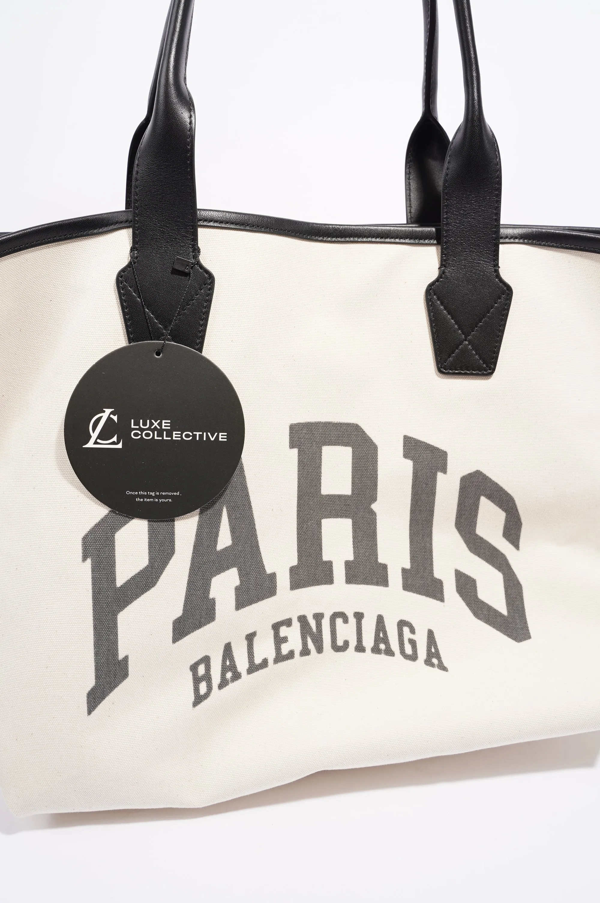 Balenciaga Womens Large Cities Jumbo Tote Beige / Black