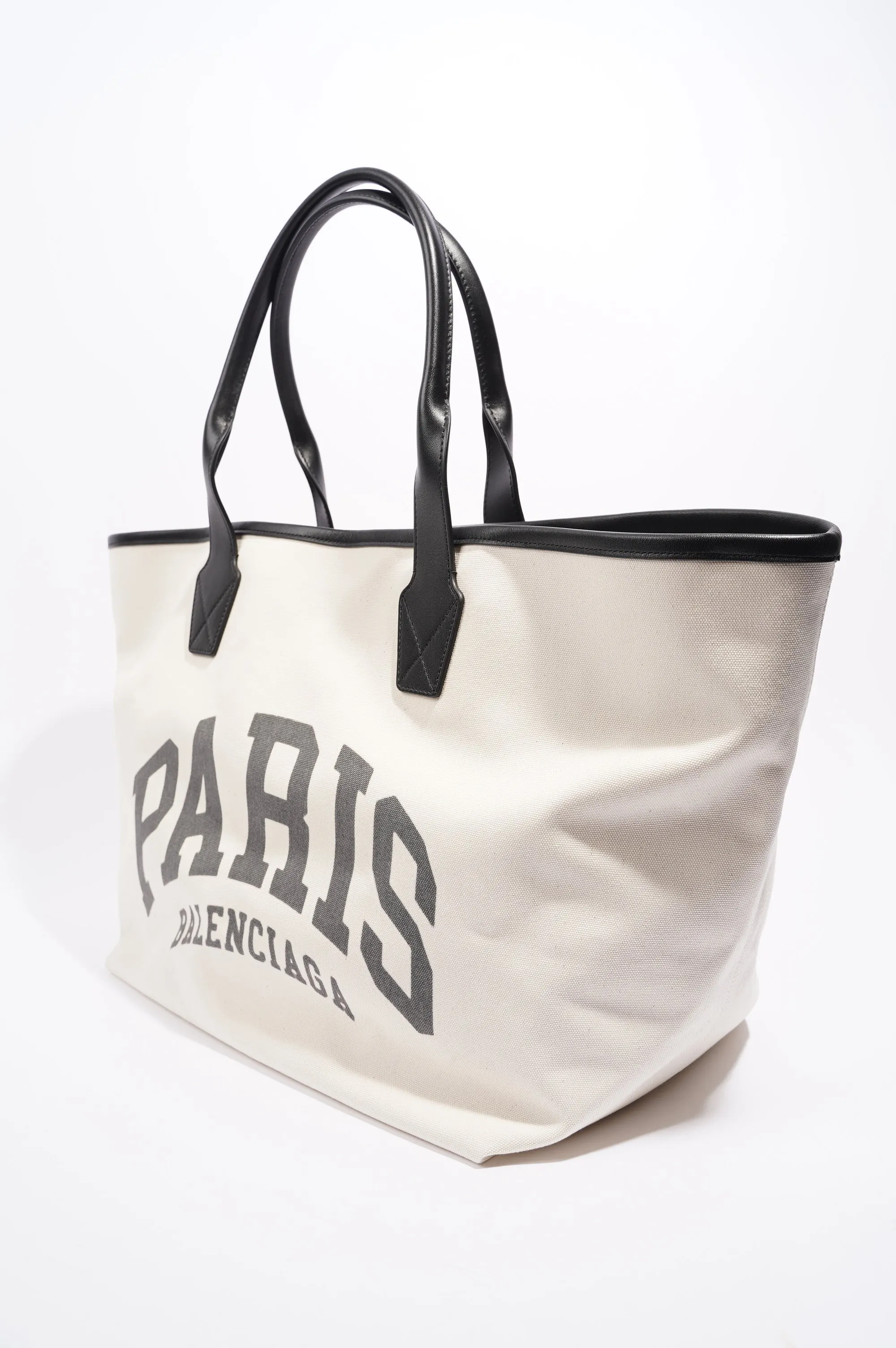 Balenciaga Womens Large Cities Jumbo Tote Beige / Black