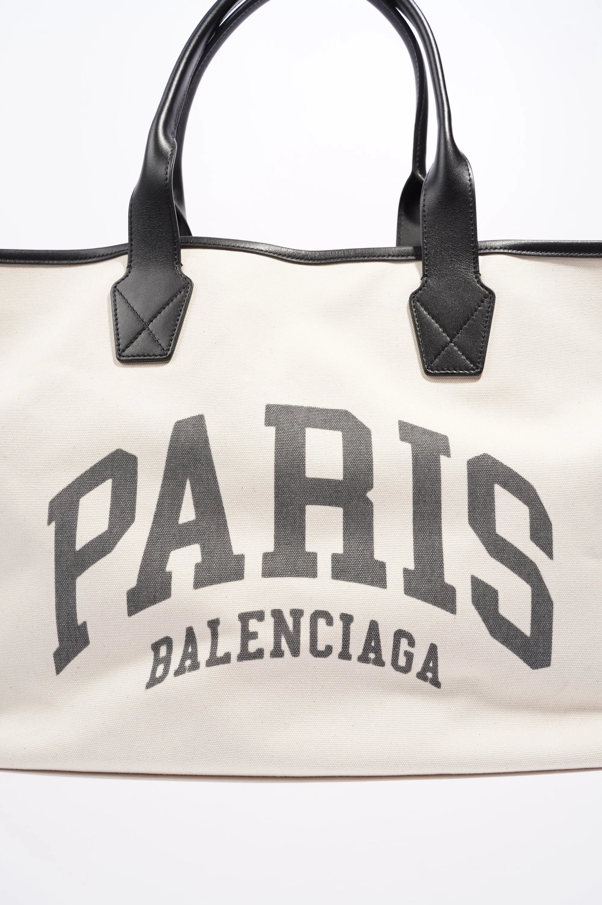 Balenciaga Womens Large Cities Jumbo Tote Beige / Black