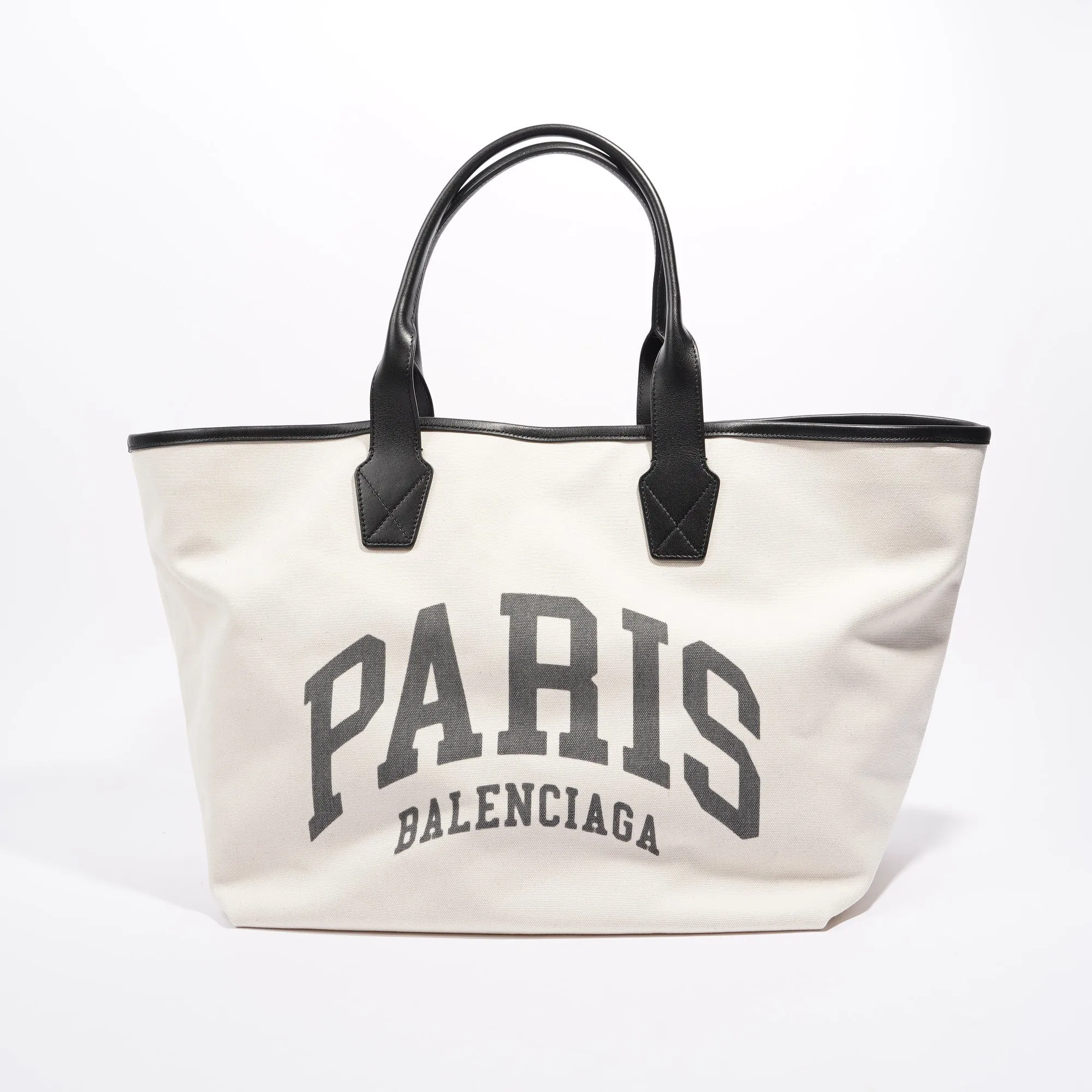 Balenciaga Womens Large Cities Jumbo Tote Beige / Black