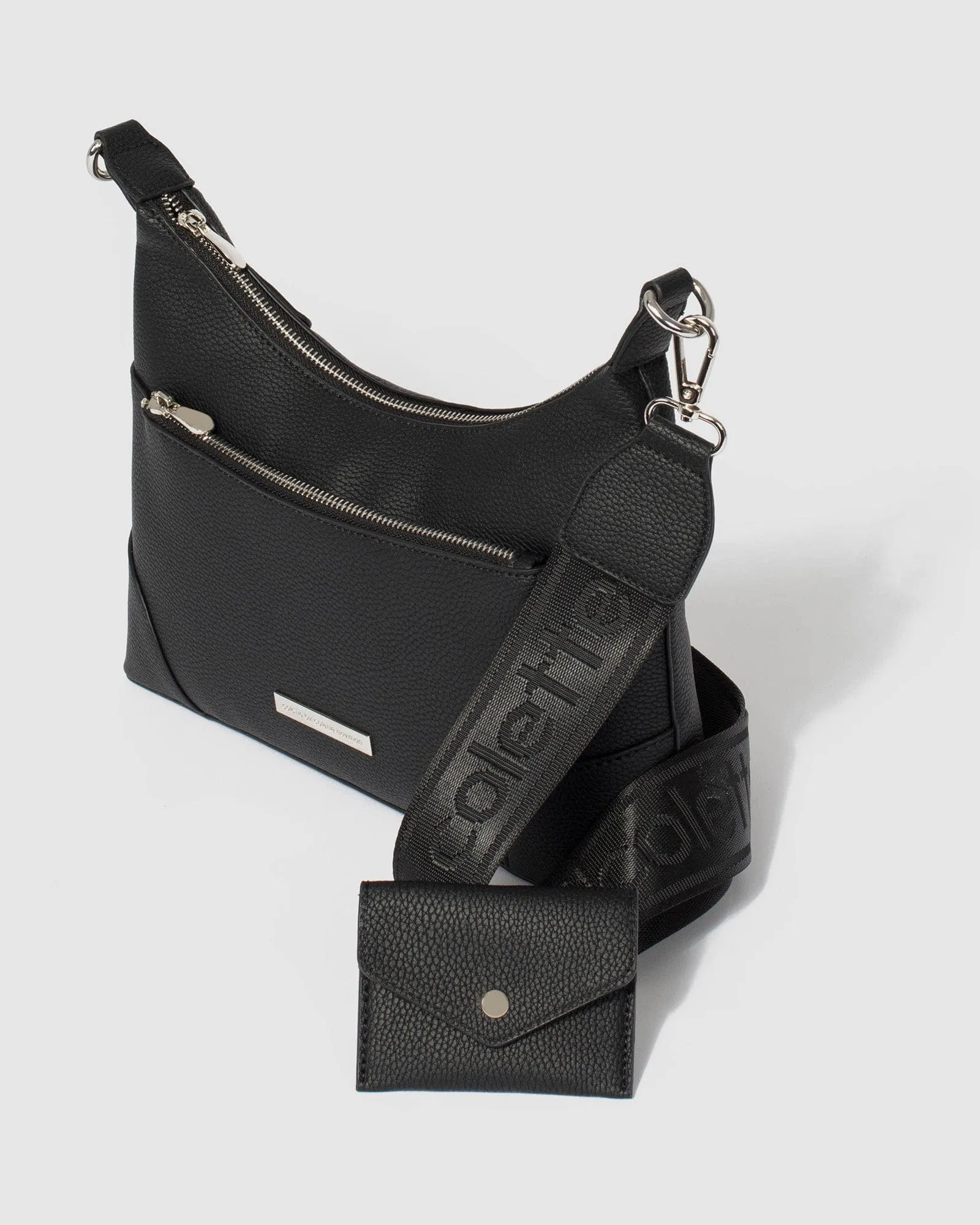 Black Jess Webbing Crossbody Bag
