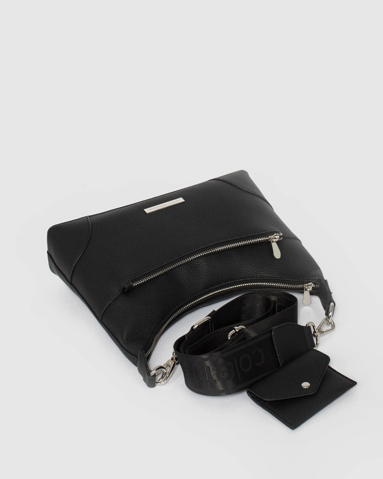 Black Jess Webbing Crossbody Bag
