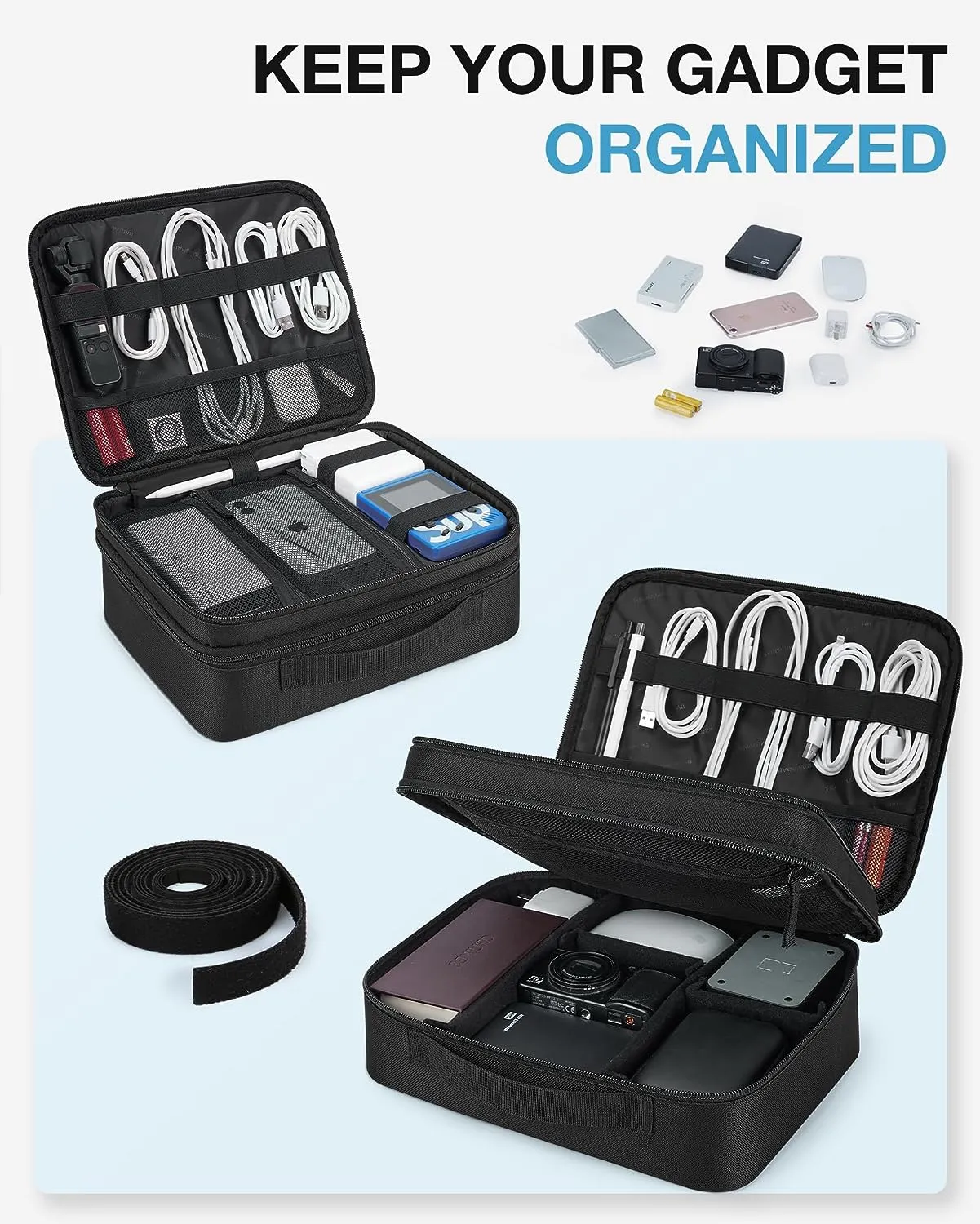 Blushbees® Large Electronics Travel Organizer - Black