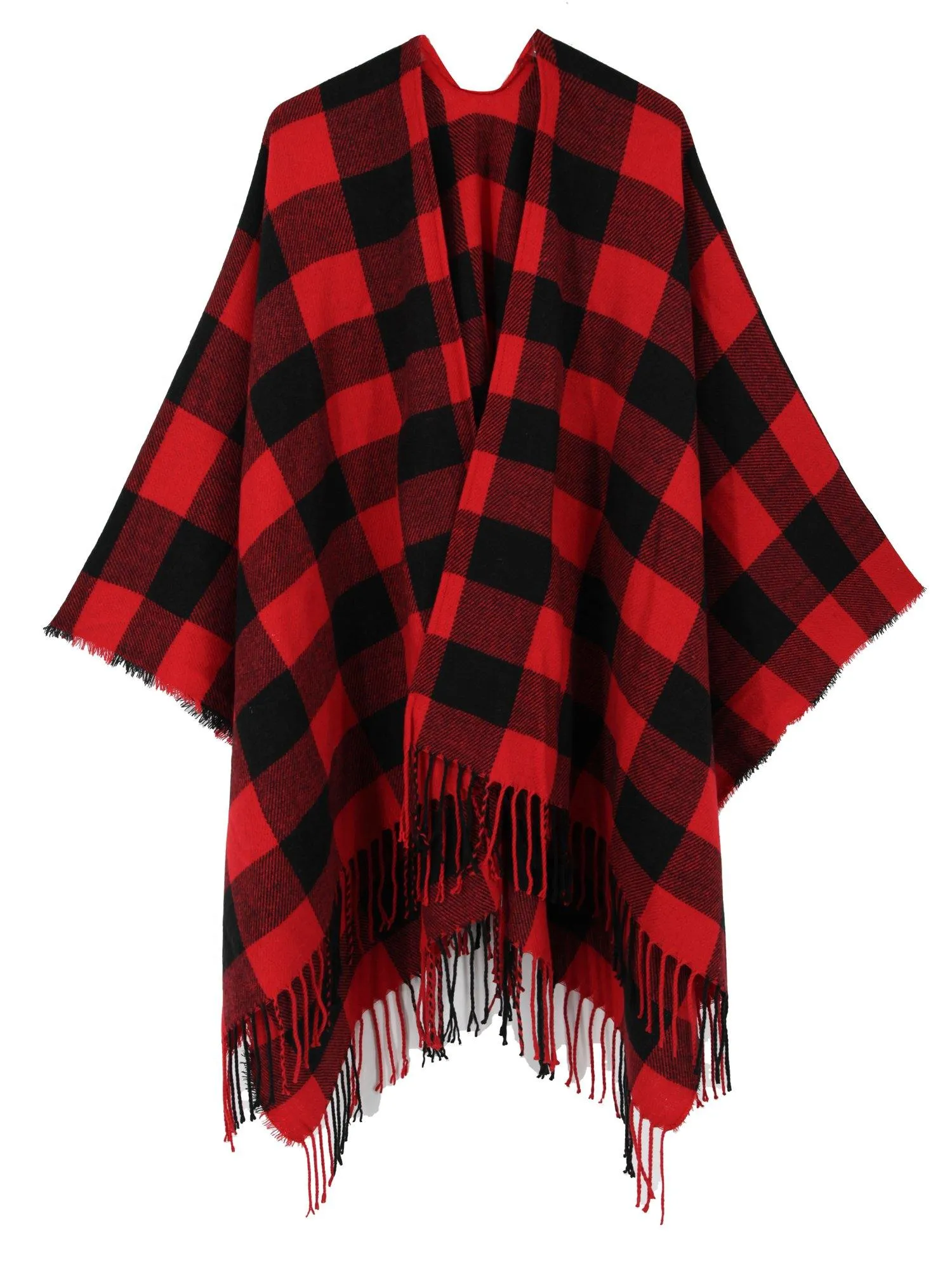 Buffalo Check Travel Wrap Shawl