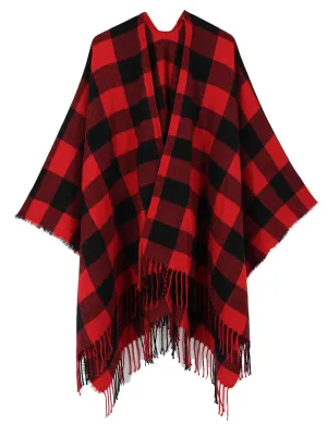 Buffalo Check Travel Wrap Shawl