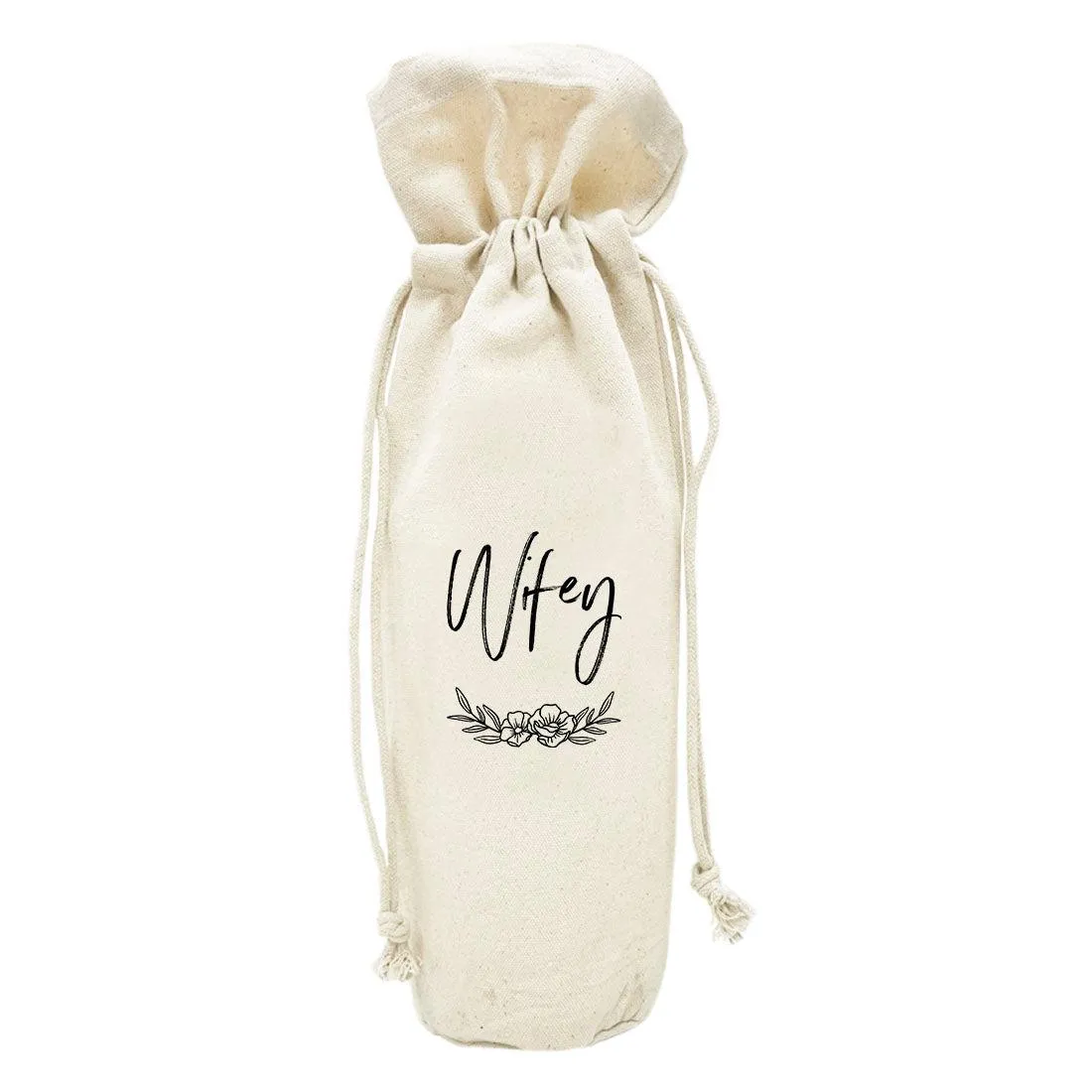 Canvas Wine Bag, Wine Bottle Cover, Wedding Canvas Wine Bag