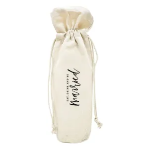 Canvas Wine Bag, Wine Bottle Cover, Wedding Canvas Wine Bag