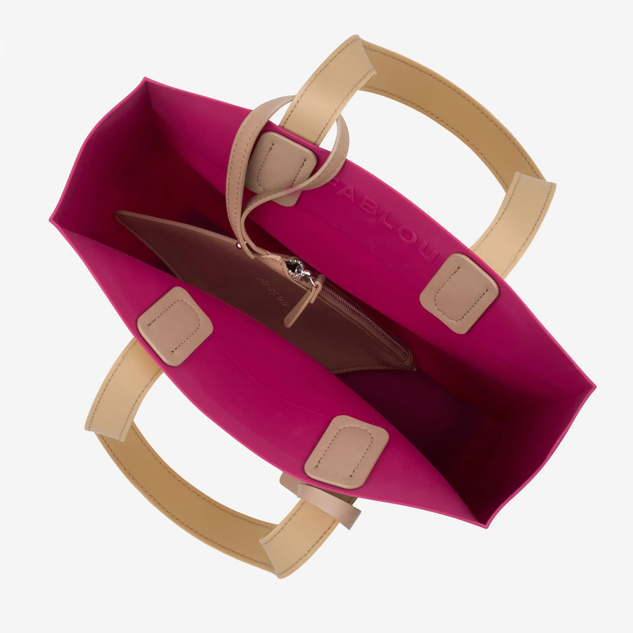 City silicone tote bag - Berry