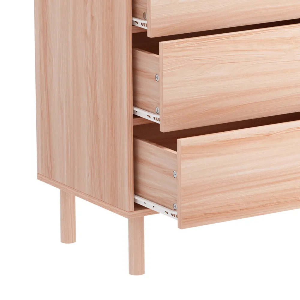 Contemporary 6-Drawer Chest of Drawers, Anti-Rust, Pine - Artiss