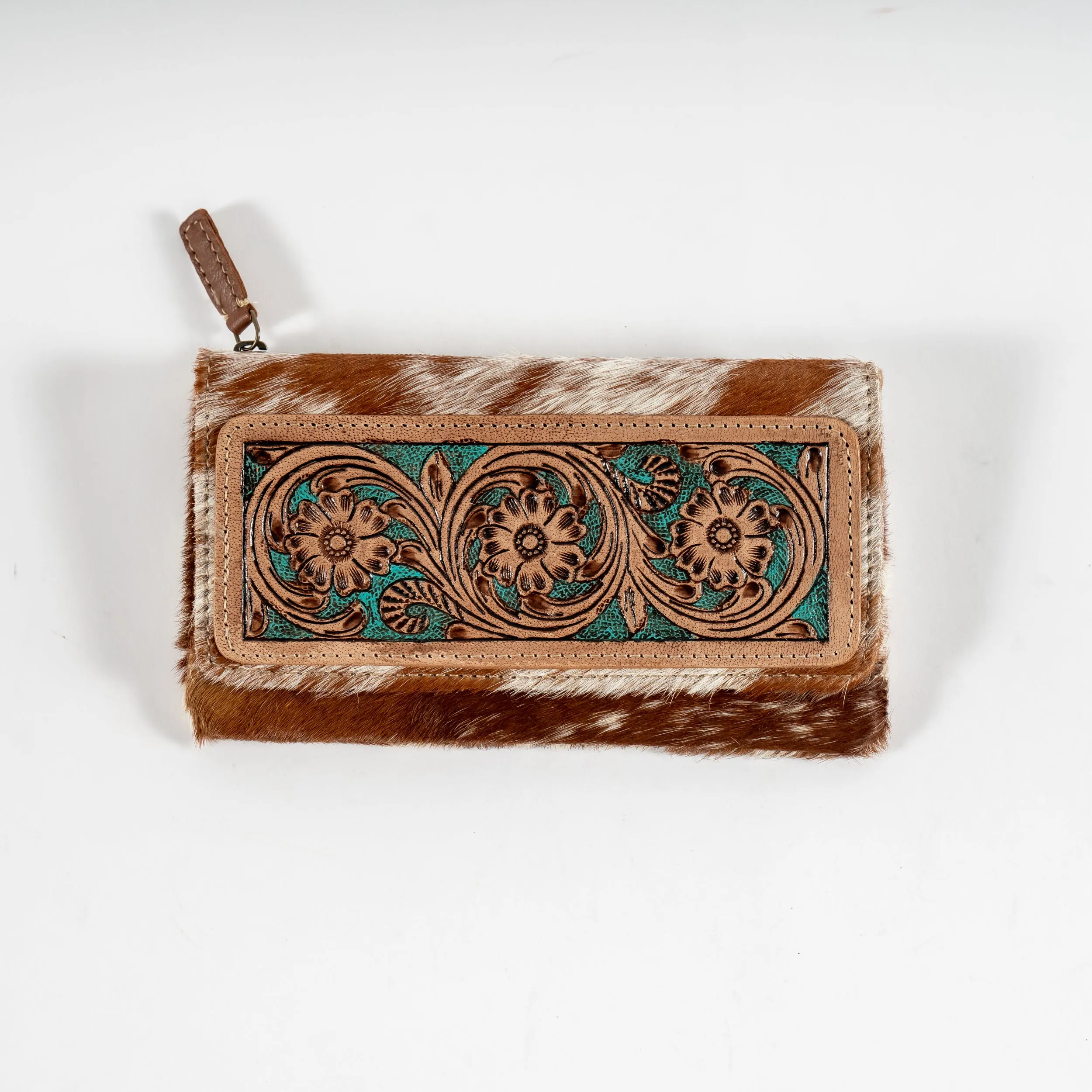 Cowhide Hand-Tooled Wallet