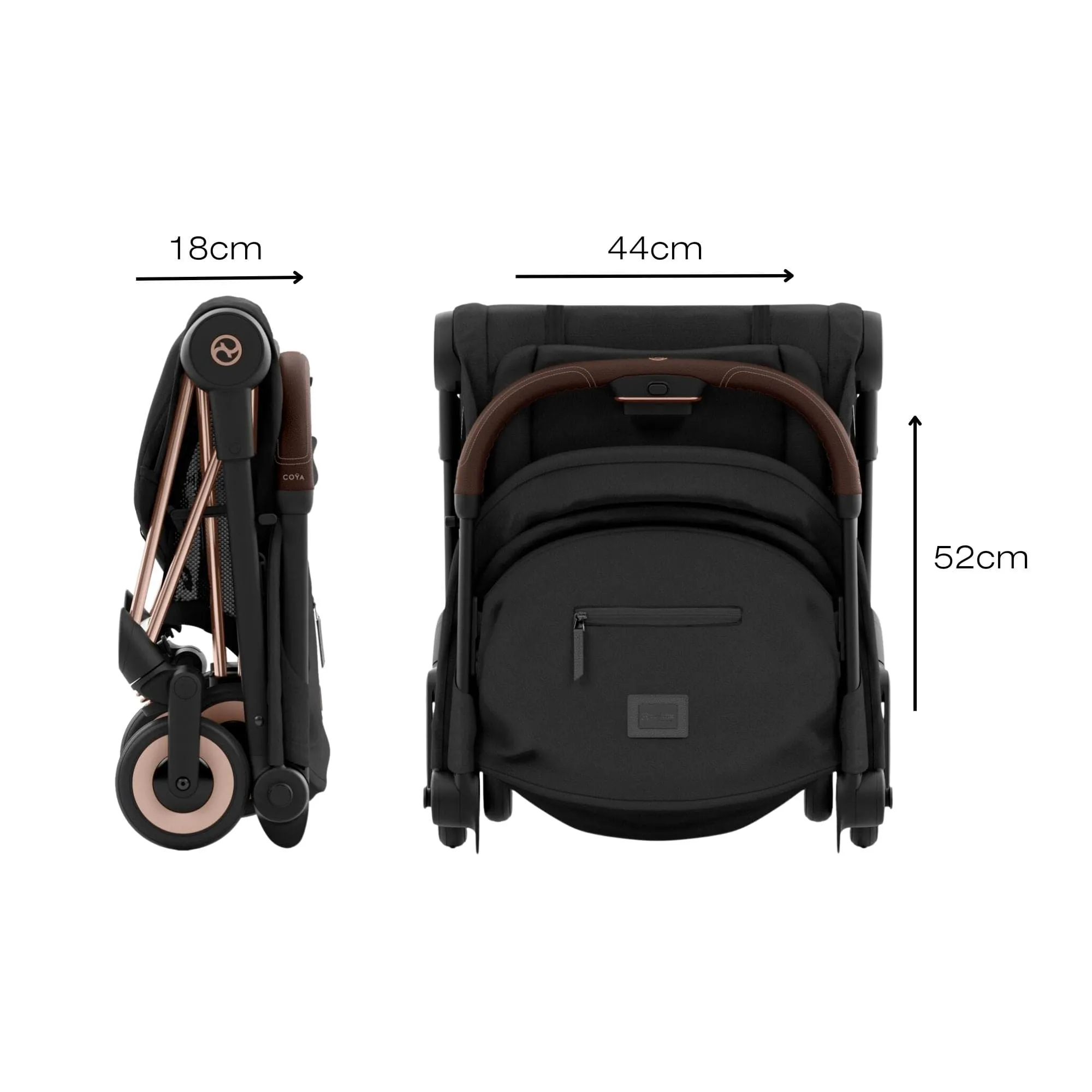 Cybex COYA Stroller - Rose Gold/Mirage Grey