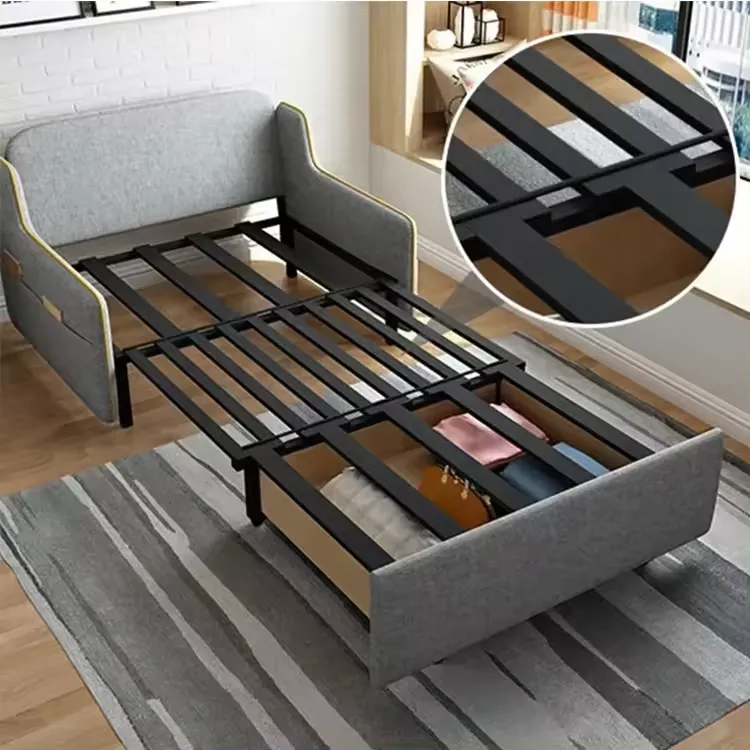 Elegant Living Room Convertible High-End Loafing Lounge Bed