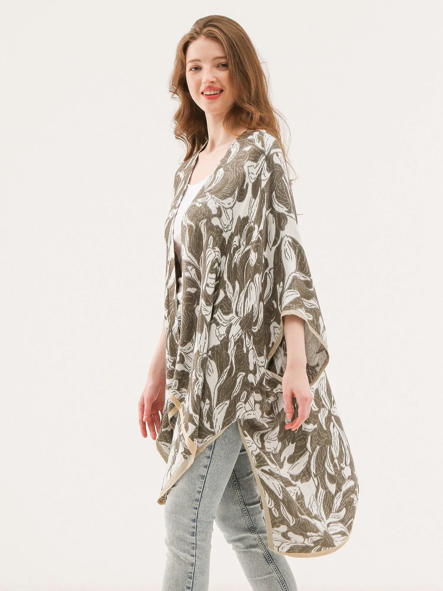 Floral Boho Lightweight Travel Shawl