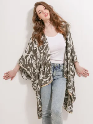 Floral Boho Lightweight Travel Shawl