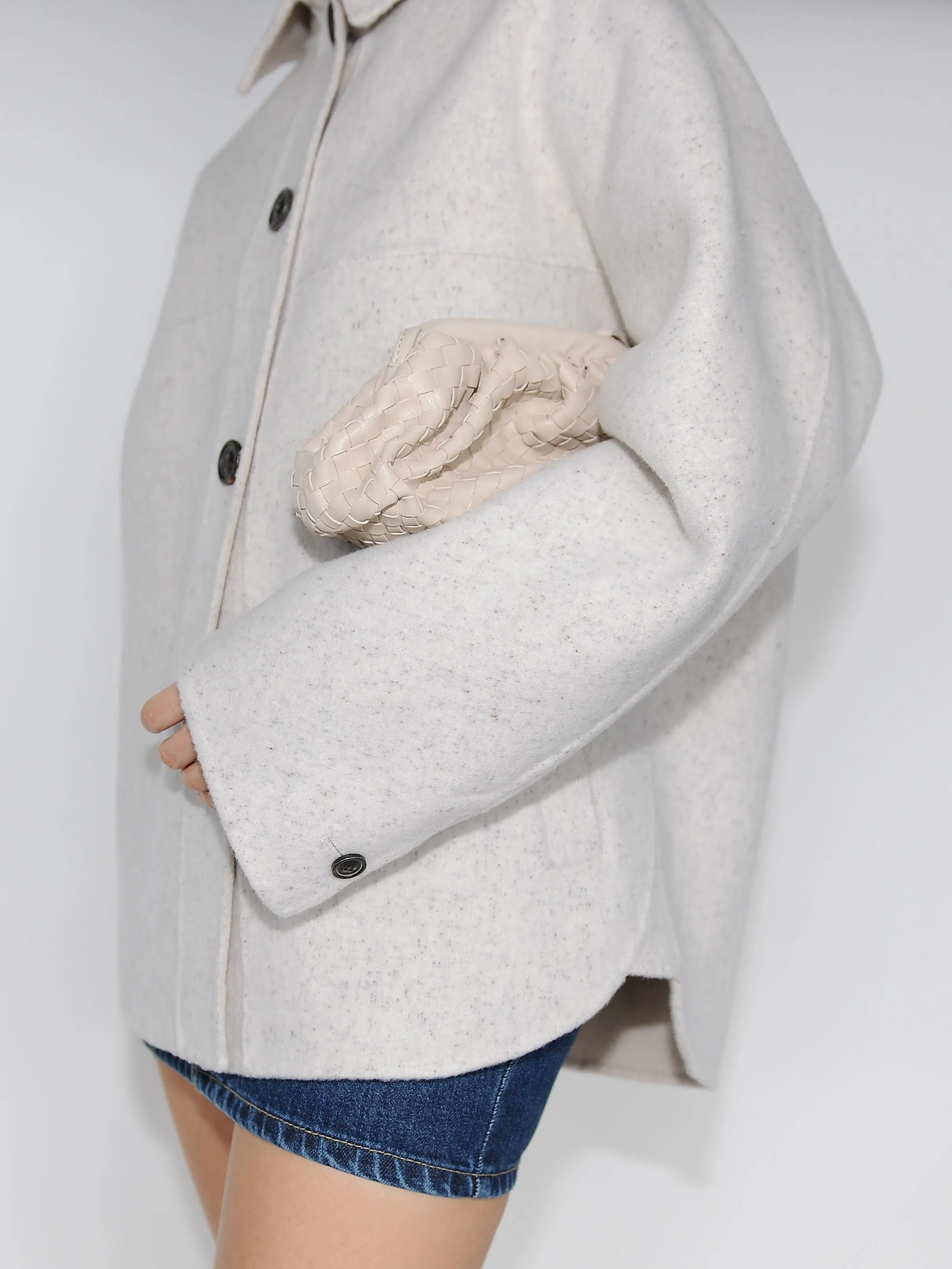 Ivory Mini Frame Clutch