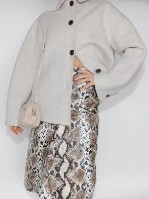 Ivory Mini Frame Clutch