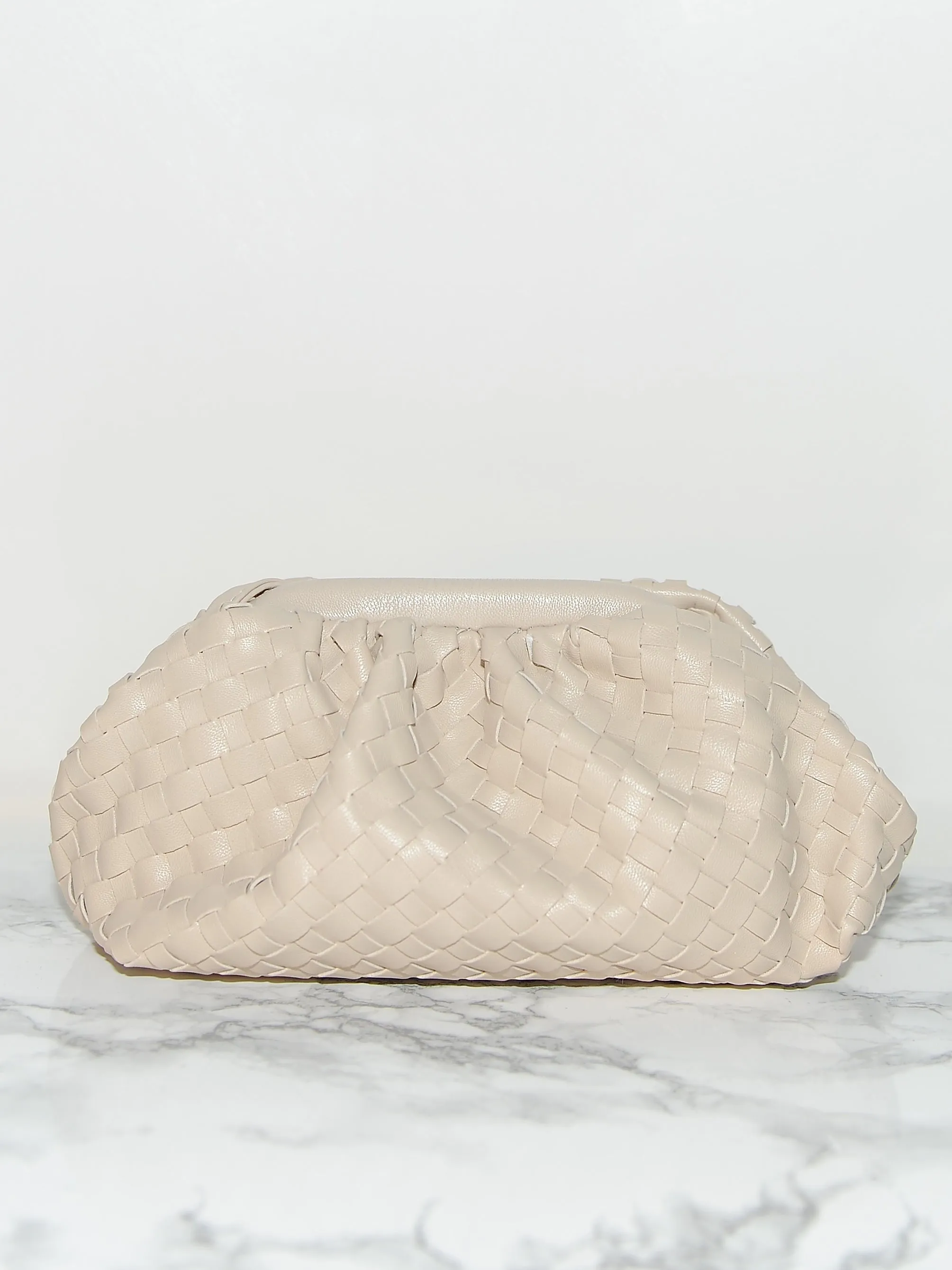 Ivory Mini Frame Clutch