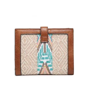 Jen & Co. Bessie Canvas Tribal Mauve Wallet