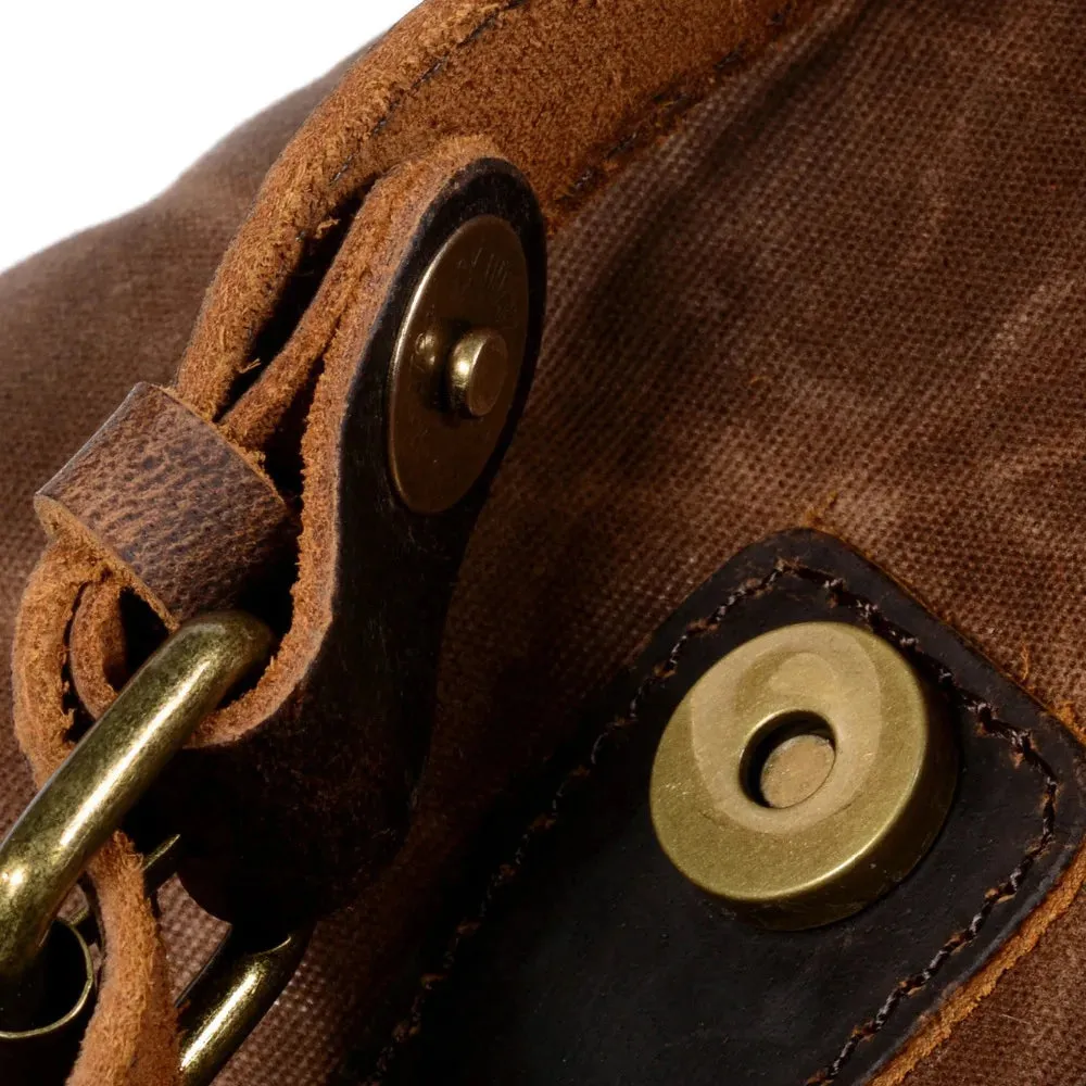KIylethomasw Casual Oil Wax Canvas Backpacks Vintage Waterproof Large Capacity Travel Bag Women Mochila Leather Laptop Drawstring Rucksack