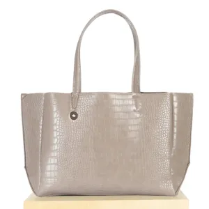 Large Tote (Taupe Croc)