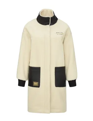 Leather Seagull Padded Sherpa Coat