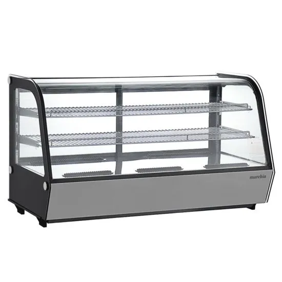 Marchia MDC261 48” Countertop Refrigerated Curved Glass Bakery Display Case with LED Lighting
