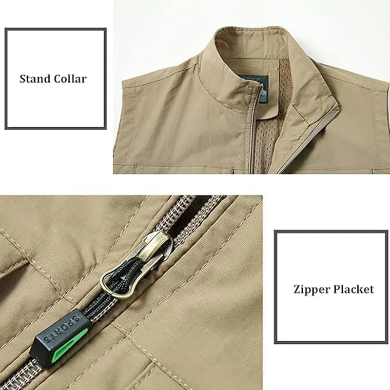 Mens Lightweight Travel Work Vest