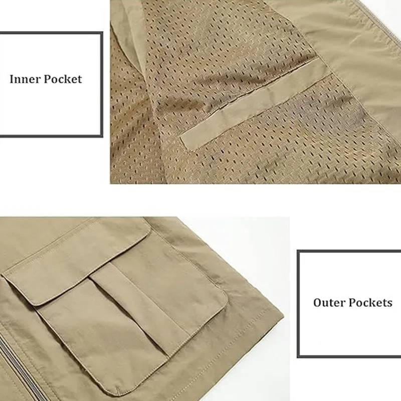 Mens Lightweight Travel Work Vest