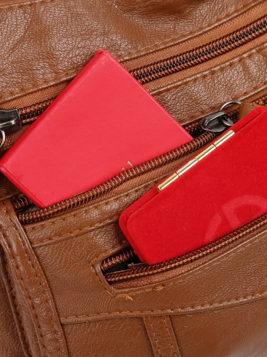 Mila Multi-Compartment Vegan Leather Crossbody Bag