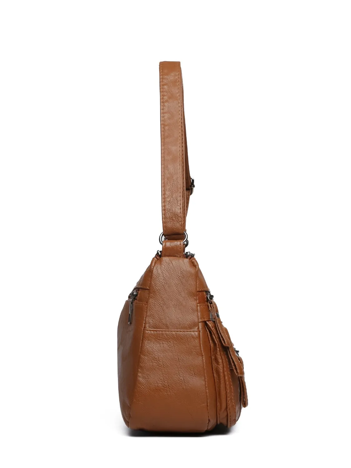 Mila Multi-Compartment Vegan Leather Crossbody Bag