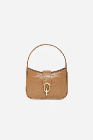 Mini Cleo Bag Camel Embossed