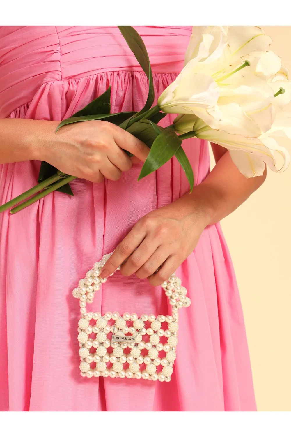 Mini Purse Stylish Purse made of pearls
