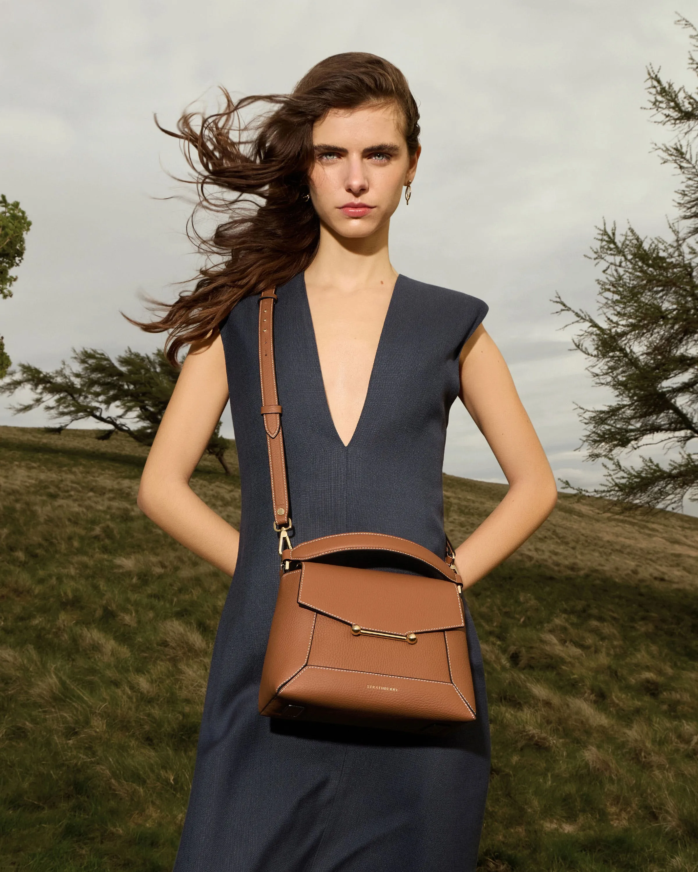Mosaic Bag - Tan with Vanilla Stitch