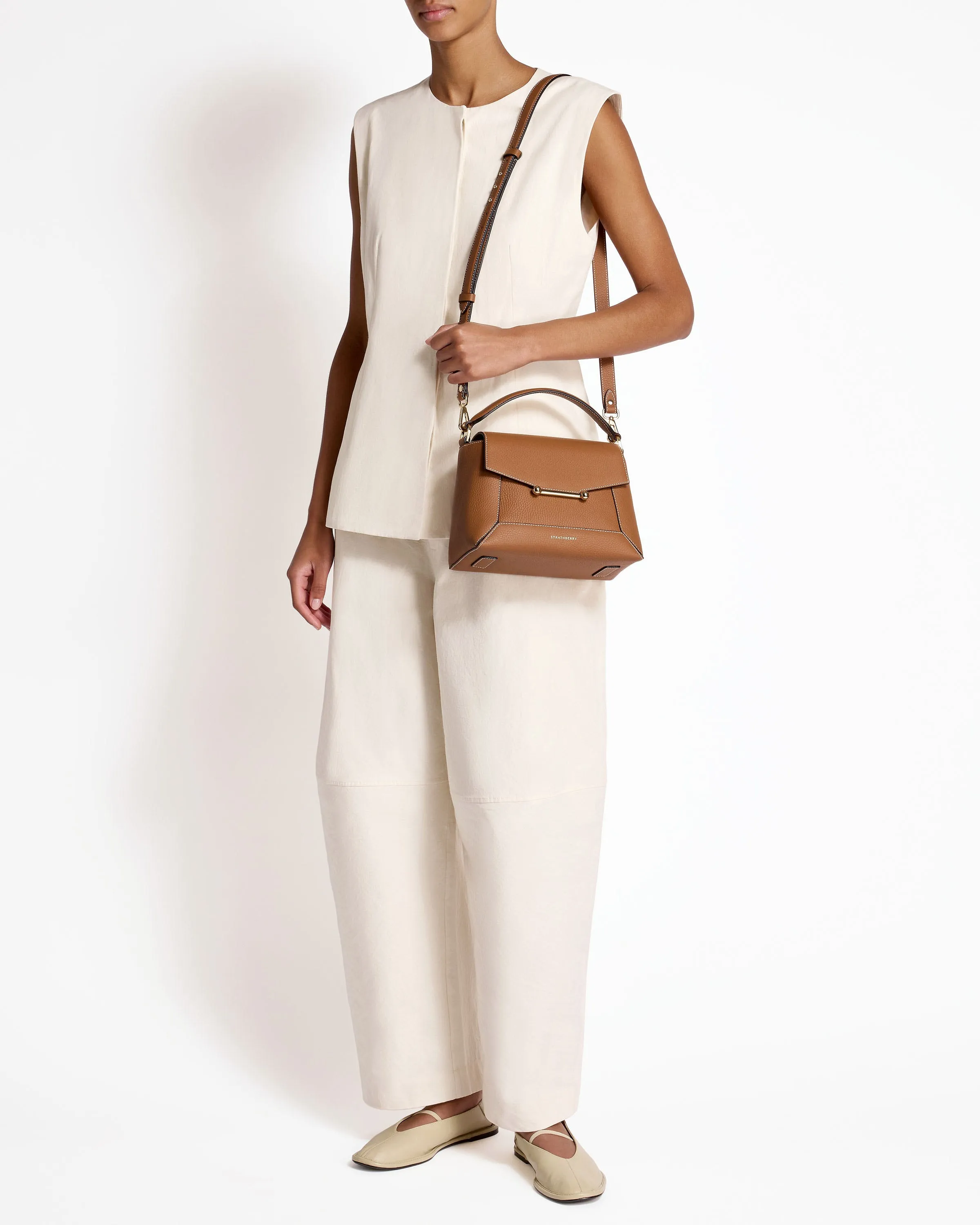 Mosaic Bag - Tan with Vanilla Stitch