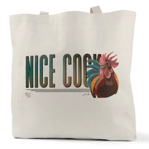 "Nice Cock" - Large Linen Tote