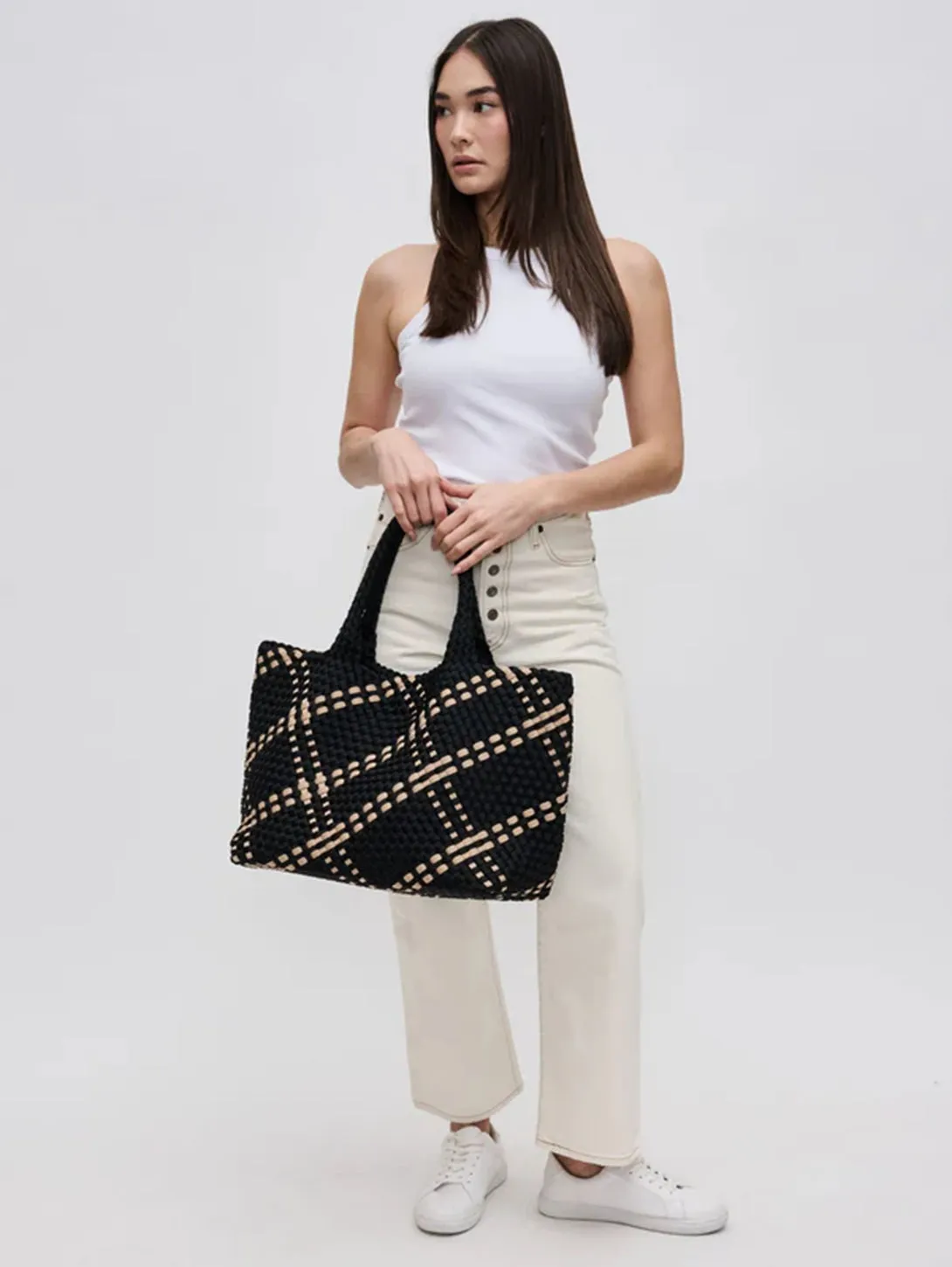 Sky's The Limit Large Tote - Black Nude