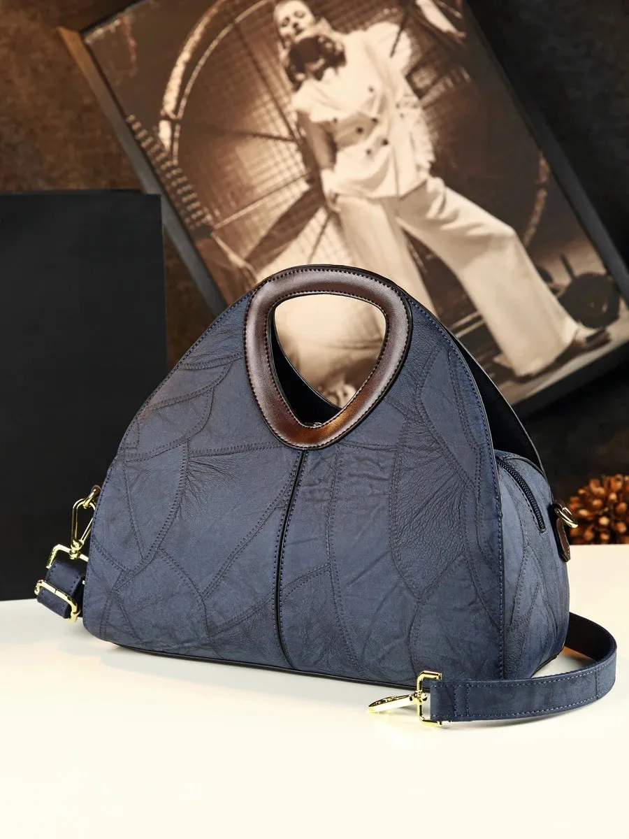 Spliced Geometric Dumpling Handbag