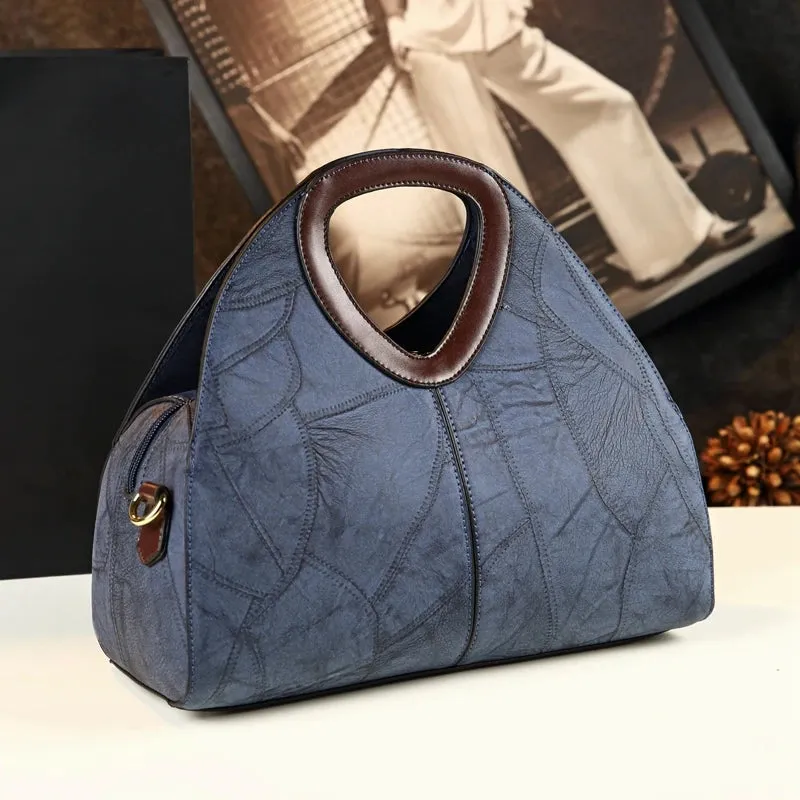 Spliced Geometric Dumpling Handbag
