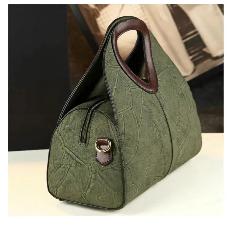 Spliced Geometric Dumpling Handbag
