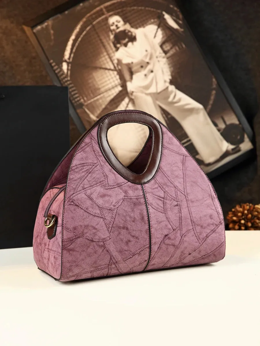 Spliced Geometric Dumpling Handbag