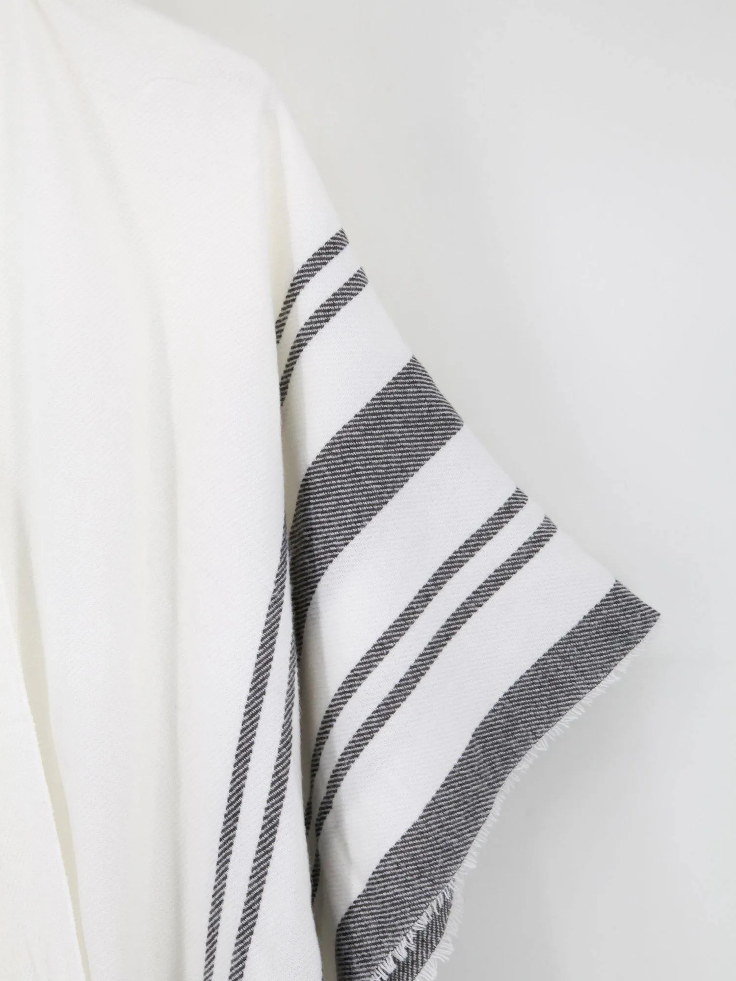 Stripe Fringe Travel Wrap Shawl