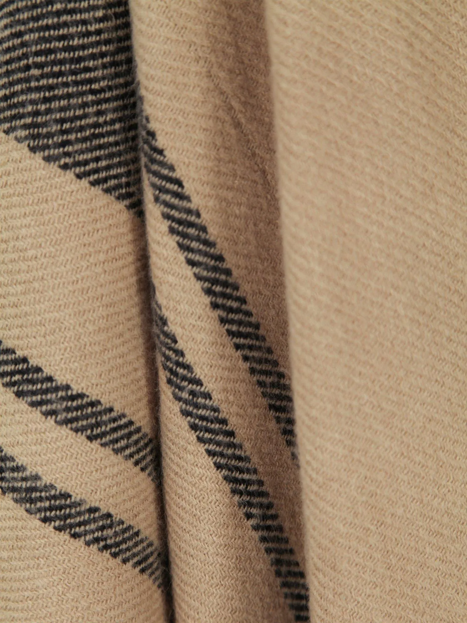 Stripe Fringe Travel Wrap Shawl