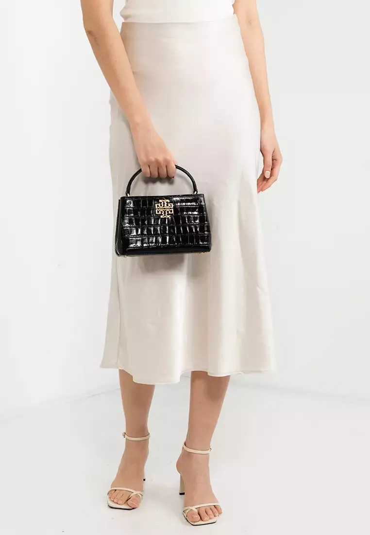 Tory Burch Britten Embossed Micro Satchel Black