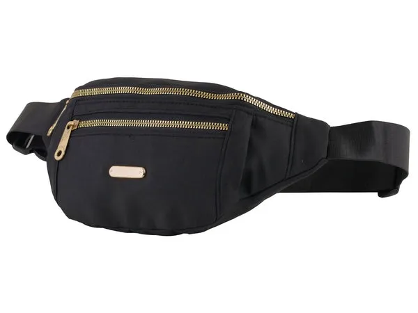 Triple Zip Moon Bag
